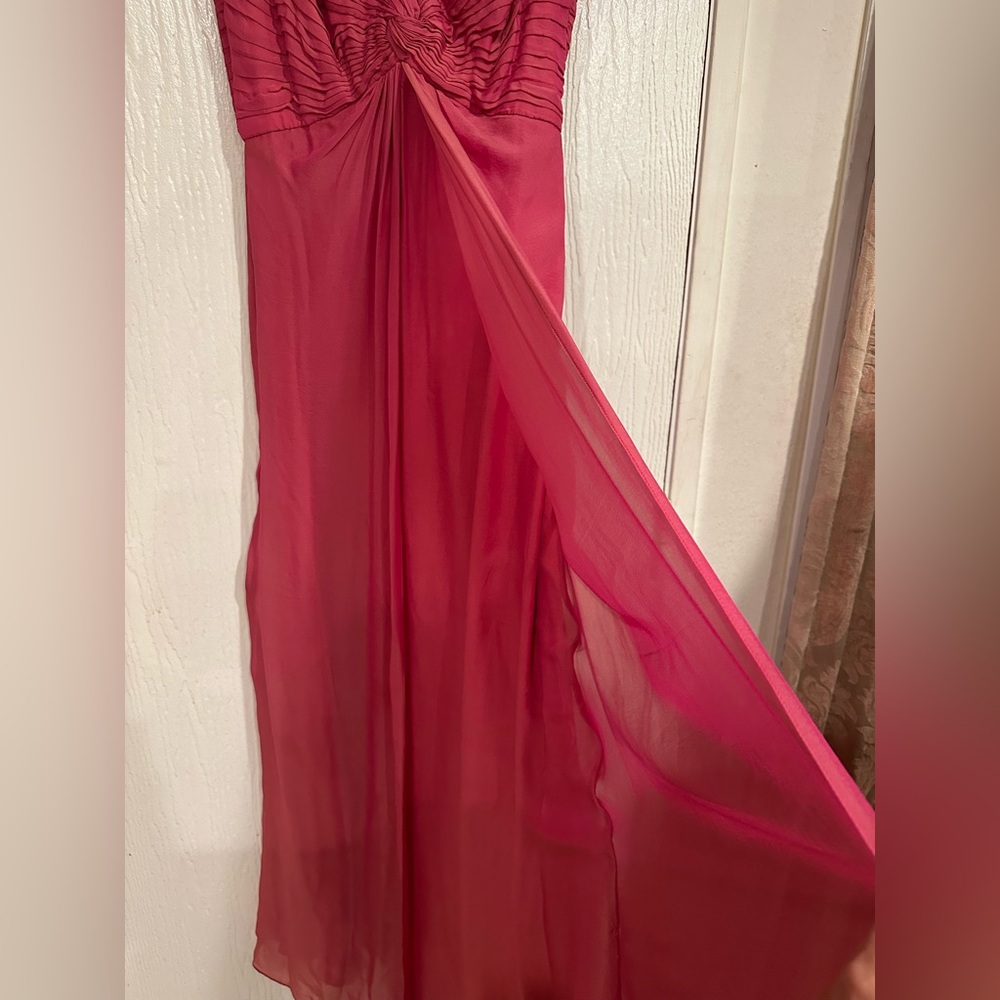 Tadashi Collection Dress Elegant Long Dress Pink Silk Evening Dress Size 10 - Picture 4 of 8